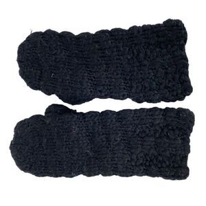 Black Crochet Mittens